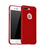 Apple iPhone 7 Plus Kılıf Premium Serisi Elden Kaymaz Pürüzsüz Yumuşak Esnek (Kırmızı)