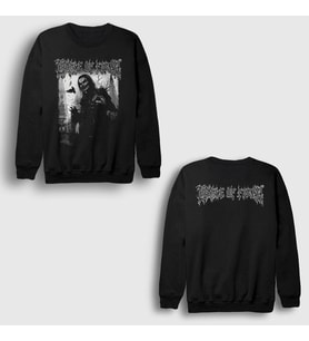 Presmono Unisex Siyah Dani Metal Cradle Of Filth Sırt Baskılı Sweatshirt 526801tt