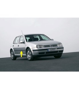 VW Golf 4 1998-2004 Sağ Ön Kapı Çıtası Siyah Plastik 1J4853516J