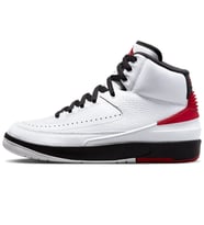 Nike Air Jordan 2 Retro Chicago Leather Unisex Sneaker Hakiki Deri Bilekli Günlük Spor Ayakkabı Beyaz Kırmızı Siyah