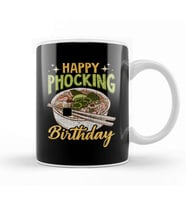 Happy Phocking Birthday Funny Pho Pun Distressed Kupa Bardak Porselen