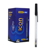 Silka Linc Icon 1.0 mm Siyah Tükenmez Kalem - 100'lü Paket
