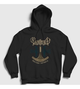 Presmono Unisex Siyah Defiance Ensiferum Kapüşonlu Sweatshirt 145430tt