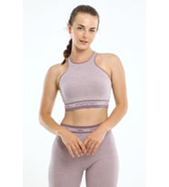 Maraton SlimFit Kadın Bisiklet Yaka Lila Bra