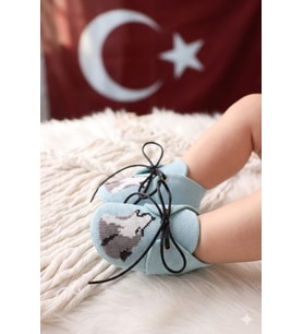 Kişiye Özel İsimli Bebek Ayakkabısı - Kurt