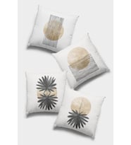 Antrasit Modern Çift Taraflı 4'lü Set Kırlent Kılıfı 4KR022