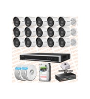 Provzen Hikvision 15 IP Kamera 7/24 Renkli Mikrofonlu Güvenlik Kamerası Olay Anında bildirim