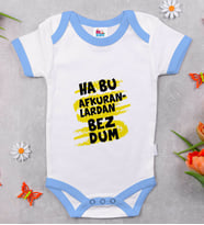 BK Kids Bezdum Tasarımlı Mavi Bebek Body Zıbın-4