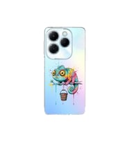Infinix Hot 40 ile Uyumlu Splash Bukalemun Tasarımlı Şeffaf Silikon Kılıf