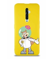 Oppo Reno 2Z Soft Premier Kapak Sandy Tasarımlı Silikon Kılıf - Sarı (Şeffaf)