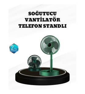 Mey İthalat® Taşınabilir Şarjlı Mini Fan – Katlanabilir Gövde, 3 Hız Kademesi