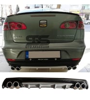 Seat Cordoba Difüzör Arka Tampon Eki 4 Egzoz Çıkışlı Gri Lüx Tip