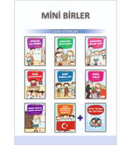 1.Sınıflar İçin Mini Birler Öykü Dizisi + Kitap Okuma Not Defteri (Beyaz)
