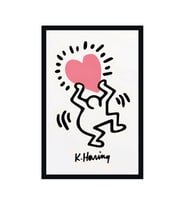 Keith Haring – Aşk, Sevgi, Birlik ve Umut Temalı Pop Art Hediye Kartı & Kartpostal  10x15 cm (Pembe-Mavi-Sarı-Beyaz)