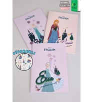 x Dekomus Lisanslı Elsa Frozen Tekli Çizgili Stickerlı Defter 40 Yaprak “Dekomus Cep Defteri Hediyeli”