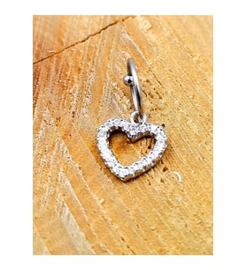 Çelik Zirkon Taşlı Piercing