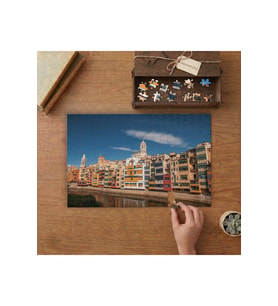 Renkli Evler - Şehir Manzarası Tasarımı 240 parça Ahşap Puzzle Ahşap Kutuda MP01263