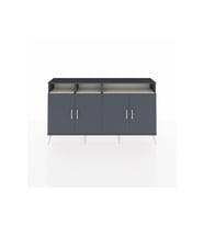 Arges Konsol 6 Raflı 4 Kapaklı 176x30x99 Antrasit-Antrasit/Aytaşı