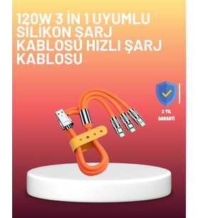 Çinko Alaşımlı Uçlu 120 W Şarj Kablosu – Dolaşmaya Dayanıklı 1,2 m USB Kablo
