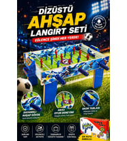 Dizüstü Ahşap Langırt Seti - Ahşap Oyuncak - Futbol Oyuncakları - Top Oyuncak Langırt Setleri - Lang