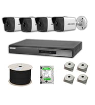 Hikvision 2mp Mikrofonlu 4 Kameralı 2 TB Disk Tak Çalıştır Hazır IP Kamera Seti