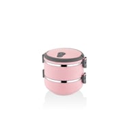 2 Katlı Sefer Tası Yemek Termosu (Pudra Pembe)