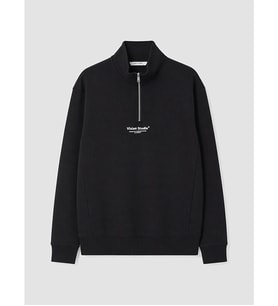 LCW Vision Siyah Dik Yaka Baskılı Erkek Kalın Sweatshirt