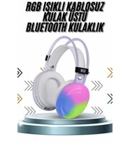 Kablosuz Bluetooth Kulaklık RGB Işıklı Kulak Üstü 5.3 Bluetooth Bağlantılı