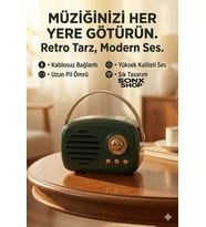 MCG SONX Nostaljik Retro Bluetooth  - FM Radyo, USB ve Bluetooth Kablosuz Hoparlör