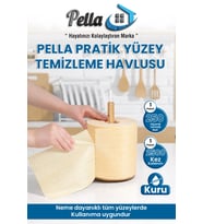 250 Adet Ekonomik-Pratik Çek-Kopar Rulo Mikrofiber Temizlik Bezi 17x18 cm