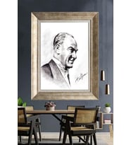 Gümüş Çerçeveli Atatürk Tablo za272