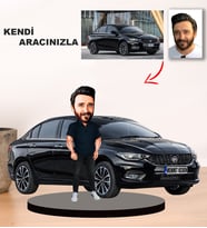 Kendi Aracınızla Size Özel Arabalı Karikatür Biblo model 4