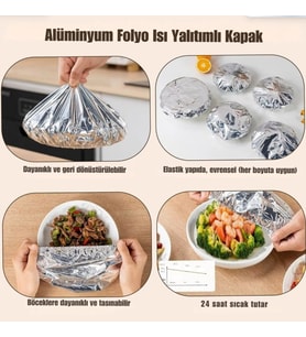 10'lu Bone Kapak - Folyo - Isı Yalıtımlı - Tabak ve Mini Tencere Uyumlu
