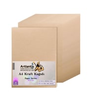 A4 Kraft Kağıt 80 Gr 50 Adet Artlantis Kraft Saman Kağıt 50 Adet (Karışık)