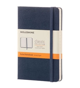 Moleskine Sert Kapak Defter Safir Mavi (Çizgili - 9x14)