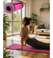 10 mm Fitness Yoga Matı Kaymaz Yüzey Çift Taraflı Kullanım Dayanıklı Eva Malzeme