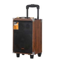 BAAB Q8 Profosyonel Ahşap Kasa Taşınabilir 25x27x46 Kumandalı Mikrofonlu,Bluetoothlu,Hoparlör