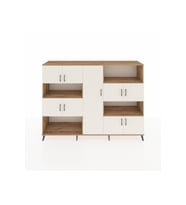 Hyperion Dolap 10 Raflı 9 Kapaklı 220x44x163 Çam-Aytaşı/Çam