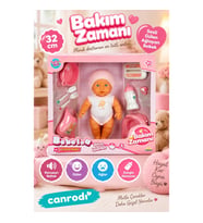3823 Bebelou Bakım Zamanı Sesli Gülen Ağlayan Bebek 32 cm -canrodi