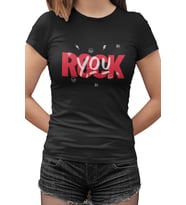 Rock You Siyah Kadın Tshirt