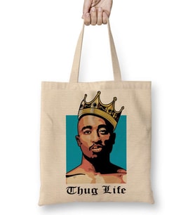 Tupac Thug Life Bez Çanta Uzun Saplı