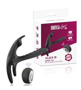 PRIME TOYS Alex Şarjlı Uzaktan Kumandalı G Nokta Klitoris Uyarıcı Vibratör Testis ve Penis Halkası
