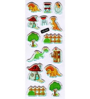 Sticker Kabartmalı Sticker Defter Planlayıcı Etiket (cb595) 16x7 cm- Ejderha Dinozor