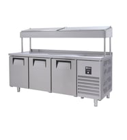 Iceinox Make Up Buzdolabı 440 Lt 3 Kapılı Yüksek (Gri)
