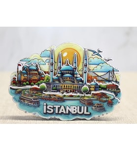 Ahşap İstanbul Temalı Magnet Alk4598