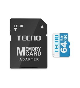 Tecno 64Gb 100Mb/s Micro Sd Hafıza Kartı ve Adaptörü (Tecno Türkiye Garantili)