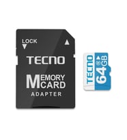 Tecno 64Gb 100Mb/s Micro Sd Hafıza Kartı ve Adaptörü (Tecno Türkiye Garantili)