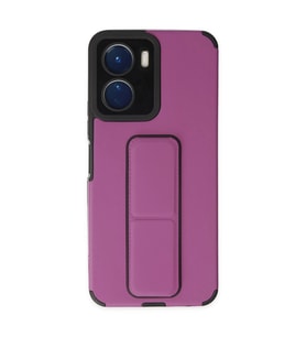 Vivo Y16 Kılıf Mega Standlı Silikon - Mor