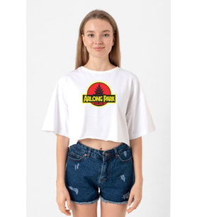 One Piece Anime Arlong Park Beyaz Kadın Crop Tshirt