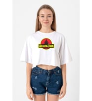 One Piece Anime Arlong Park Beyaz Kadın Crop Tshirt